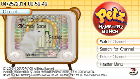 Petz: Hamsterz Bunch title screen for PSP